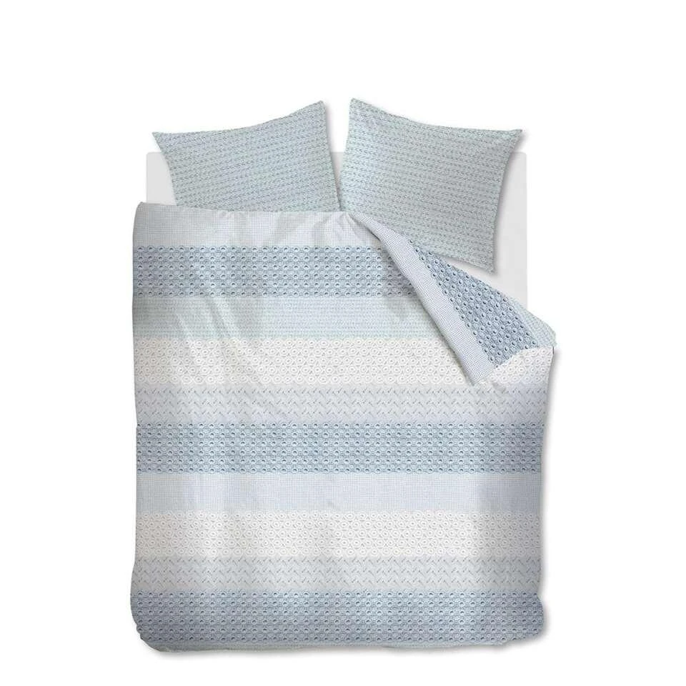 Ambiante Dekbedovertrek Laine - Blauw - 240x200/220 Cm 3 Ambiante Dekbedovertrek Laine - Blauw - 240x200/220 Cm