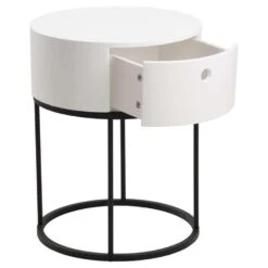 Nachtkastje Vinstra - Wit - 51x40x40 Cm -Knusse Nacht 81029128 0300