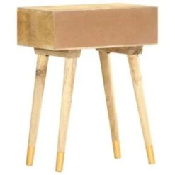 VidaXL Nachtkastje 43x30x58 Cm Massief Mangohout -Knusse Nacht 83733cbc02414dbcb5397029d9e6f71e