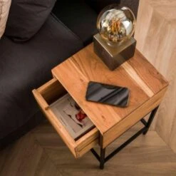 Kalfort Dorna Nachtkastje Industrieel - 30x30x60cm -Knusse Nacht 87f8a580bf914a1a89e4baa6526e41bc