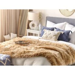 Beliani Sprei DELICE - Bruin Acryl 7 Beliani Sprei DELICE - Bruin Acryl -Knusse Nacht 8f8b8dca7ac94f2ab0bf13be677d4ae6