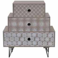 VidaXL Nachtkastje Met 3 Lades Grijs En Bruin 8 VidaXL Nachtkastje Met 3 Lades Grijs En Bruin -Knusse Nacht 91e2cff56b004cd09f41cb738d6f66d2