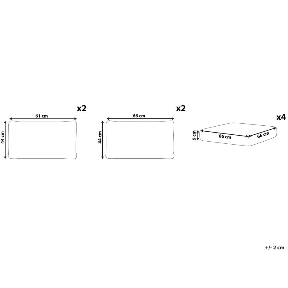 Beliani Kussenovertrek NOTO - Grijs Polyester 5 Beliani Kussenovertrek NOTO - Grijs Polyester - Afbeelding 3