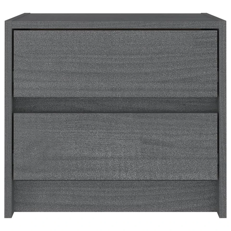 VidaXL Nachtkastje 40x30,5x35,5 Cm Massief Grenenhout Grijs 6 VidaXL Nachtkastje 40x30,5x35,5 Cm Massief Grenenhout Grijs - Afbeelding 4