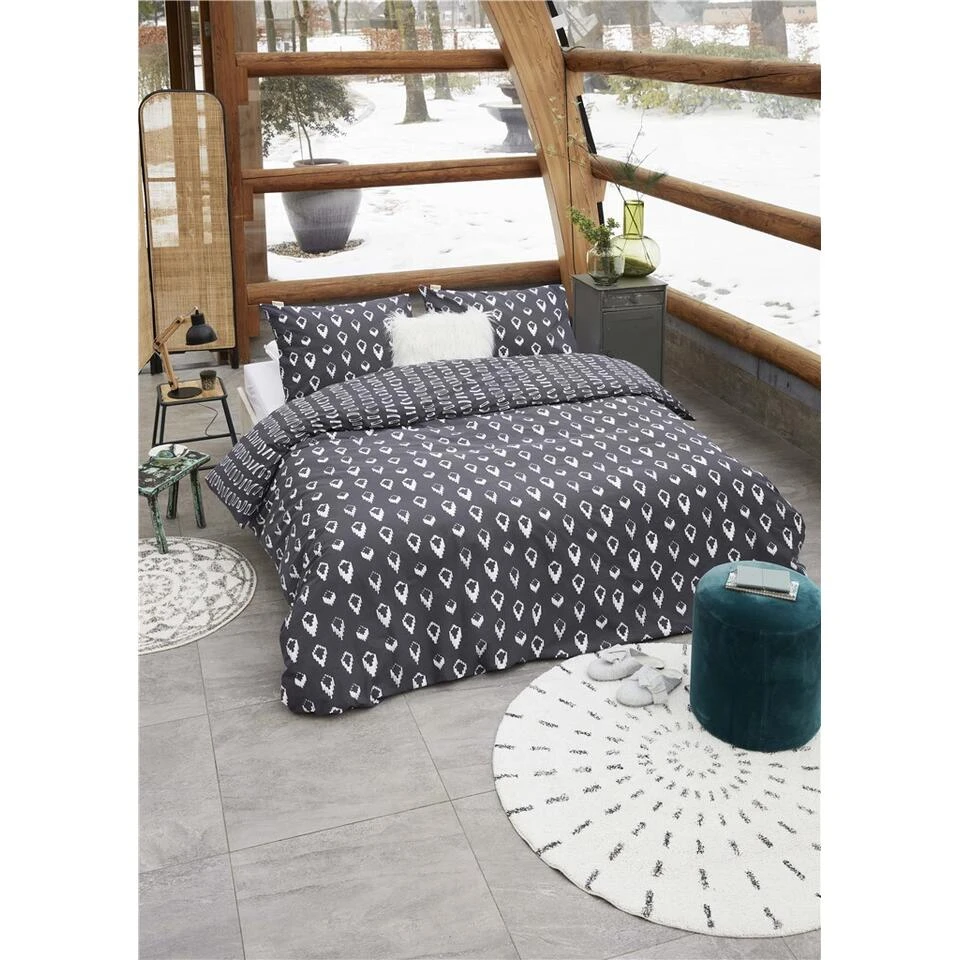 Walra - Dekbedovertrek Remade Turned Cones - 140x220 Cm - Off Black 6 Walra - Dekbedovertrek Remade Turned Cones - 140x220 Cm - Off Black - Afbeelding 4