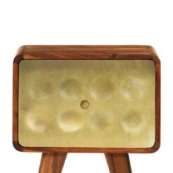 VidaXL Nachtkastje 49x40x30 Cm Massief Sheeshamhout Met Gouden Print 8 VidaXL Nachtkastje 49x40x30 Cm Massief Sheeshamhout Met Gouden Print -Knusse Nacht 9c876bb03c4c44f09ecdea9d61253b93