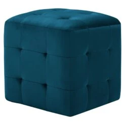 VidaXL Nachtkastjes 2 St 30x30x30 Cm Fluweel Blauw -Knusse Nacht a3b85cd62bd14e2ba215928f660dea6a