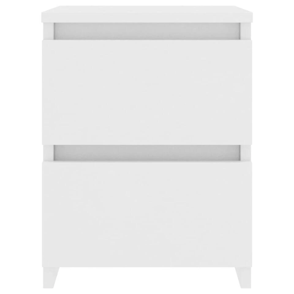 VidaXL Nachtkastje 30x30x40 Cm Bewerkt Hout Wit 6 VidaXL Nachtkastje 30x30x40 Cm Bewerkt Hout Wit - Afbeelding 4