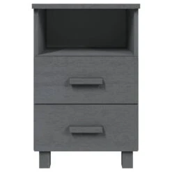 VidaXL Nachtkastjes HAMAR 2 St 40x35x62 Cm Grenenhout Donkergrijs -Knusse Nacht af93eb0f78d647e7a4cc18d41c7f0812