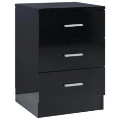 VidaXL Nachtkastjes 2 St 38x35x56 Cm Bewerkt Hout Hoogglans Zwart 8 VidaXL Nachtkastjes 2 St 38x35x56 Cm Bewerkt Hout Hoogglans Zwart -Knusse Nacht b71e8d9d489d49c2b689de49e137e06e