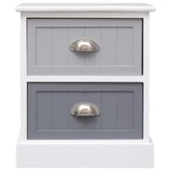 VidaXL Nachtkastje 38x28x45 Cm Paulowniahout Grijs 8 VidaXL Nachtkastje 38x28x45 Cm Paulowniahout Grijs -Knusse Nacht c983dbb1547b453e9bf2f2302ecf591e