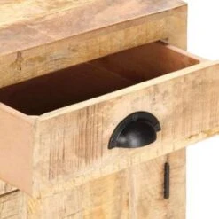 VidaXL Nachtkastje 40x30x57 Cm Massief Mangohout -Knusse Nacht e16a72227e5f48fdab0bfeedf822659f