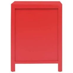VidaXL Nachtkastje 38x28x52 Cm Paulowniahout Rood -Knusse Nacht e460ee7dbedb49918536ee7909b76294