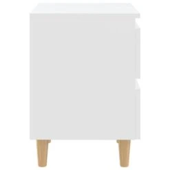 VidaXL Nachtkastje Met Massief Grenenhouten Poten 40x35x50 Cm Wit -Knusse Nacht eac34460203f4969aed14004e67f77b0