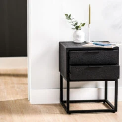 Hoyz Collection - Nachtkastje B340 Zwart - 40x40x50 -Knusse Nacht f587ea0ce96a4141a36b91eb455ee8c2