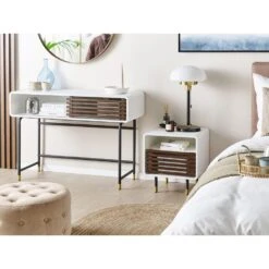 Beliani Nachtkast RIFLE - Wit Vezelplaat -Knusse Nacht f937c3a6996049858be0e03e45360bd1